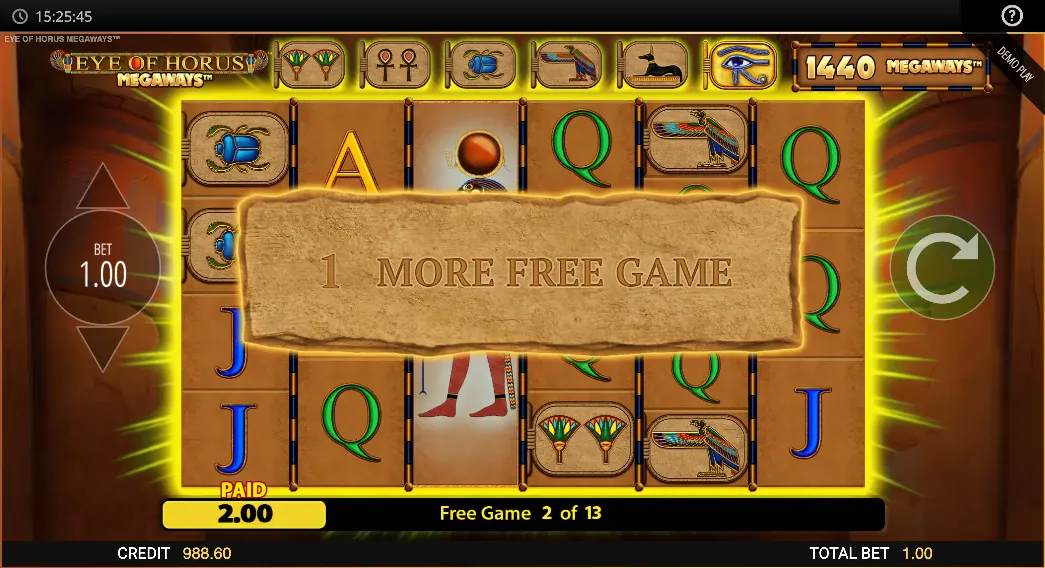 Eye of Horus Megaways More Free Games